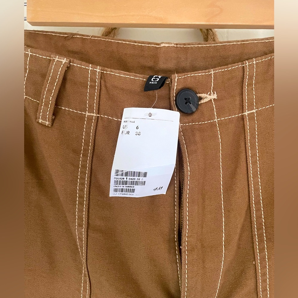 NWT H&M high waisted cargo pants